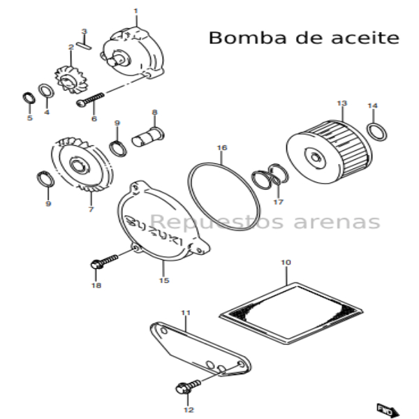 bomba de aceite dr650