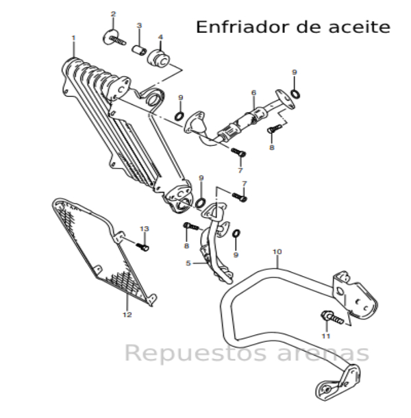 enfriador de aceite dr650