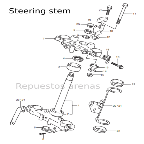 steering stem dr650