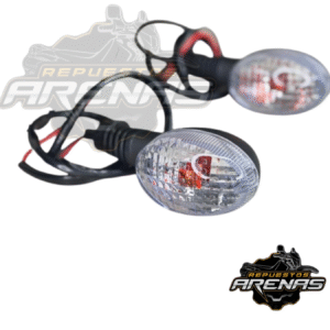 Par de direccionales importados con lente transparente y base de goma para motocicleta Yamaha XT660.